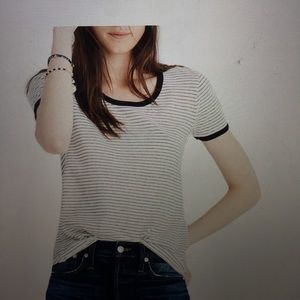Black and white striped tee. NWOT.